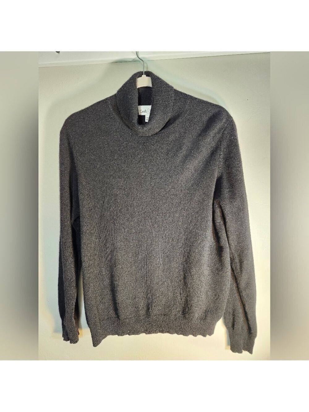 Croft & Barrow Cashmere 100% BlackTurtleneck Sweater Sz L